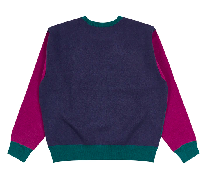 Bronze 56K OLD E SWEATER (PURPLE/TEAL) — Skate Supply